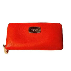 Michael Kors Jet Set Travel Continental Wallet Wristlet Orange